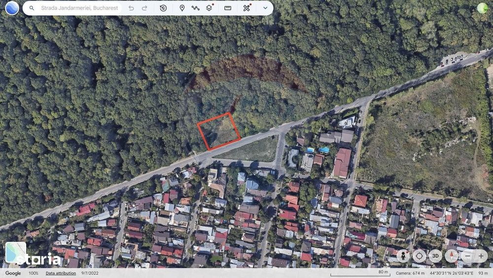 Teren de vanzare, 1,250mp Strada Jandarmerie, Baneasa