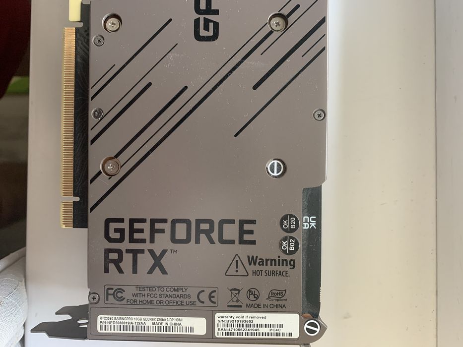 Palit RTX 3080 gaming pro 10gb
