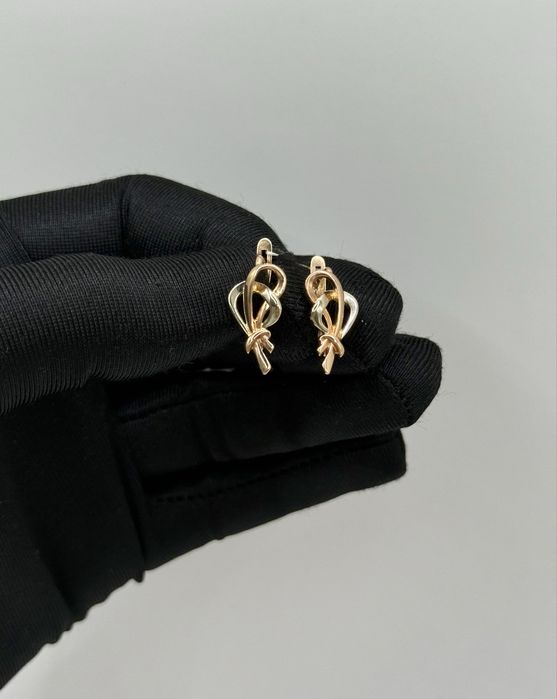 Золотые серьги 585 | Красное золото | 3,38 гр