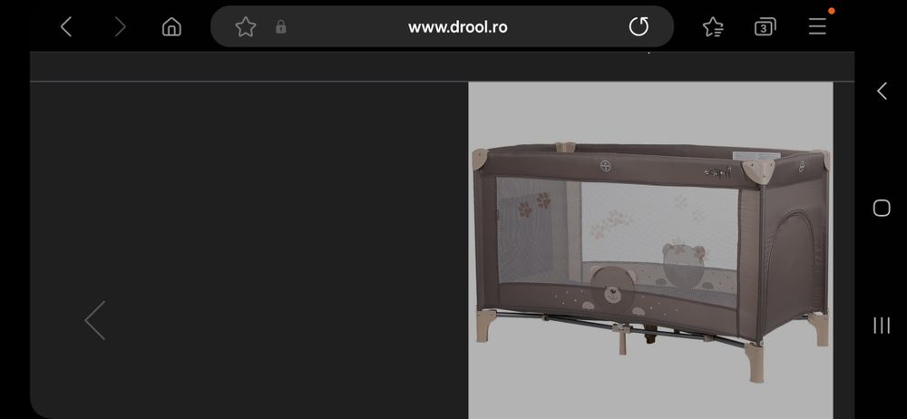 Pătuț bebeluși pliant