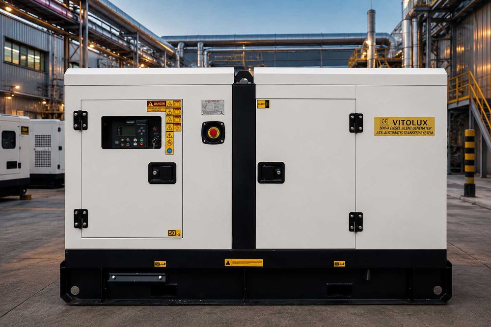 50 KVA / 40 KW Шумозаглушени Трифазни Дизелови Генератори с Автоматика