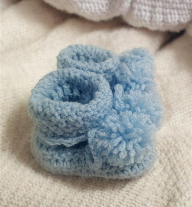 Плетени топли термо бебешки терлъци, чорапки за бебета и новородени