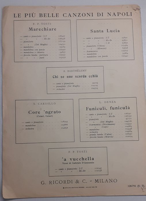 Старинна партитура 1953 г.