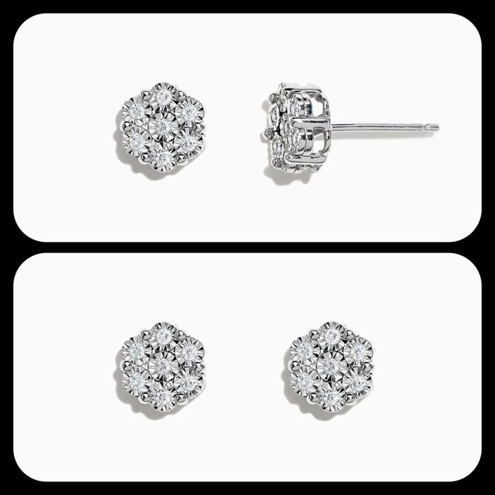 Cercei de argint cu diamante - cadoul ideal