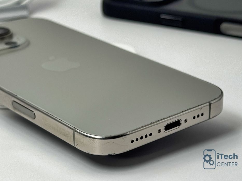 iPhone 16 Pro, 256GB, Natural Titanium, 100% батерия, ДОБЪР, 1г. ГАРАНЦИЯ!