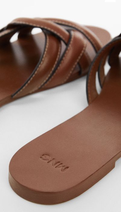 Дамски чехли от Манго/Mango, естествена кожа  38 размер