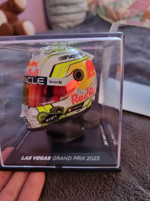 Max verstappen helmet Las Vegas gp 2023 1:4 f1 Signed photo card