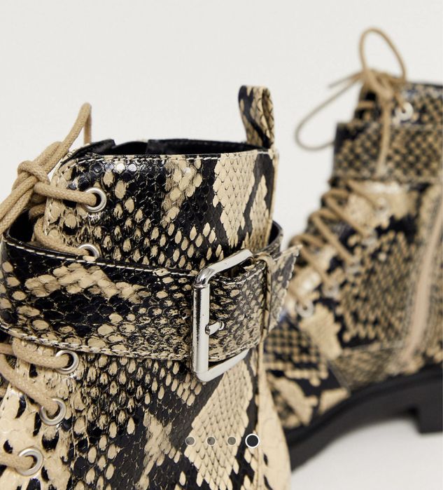 уникални дамски боти ASOS със змийски мотив