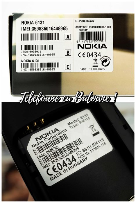 Nokia 6131 Telefon cu clapeta (nu Nokia 6310i Nokia 6700 Nokia 8800 )