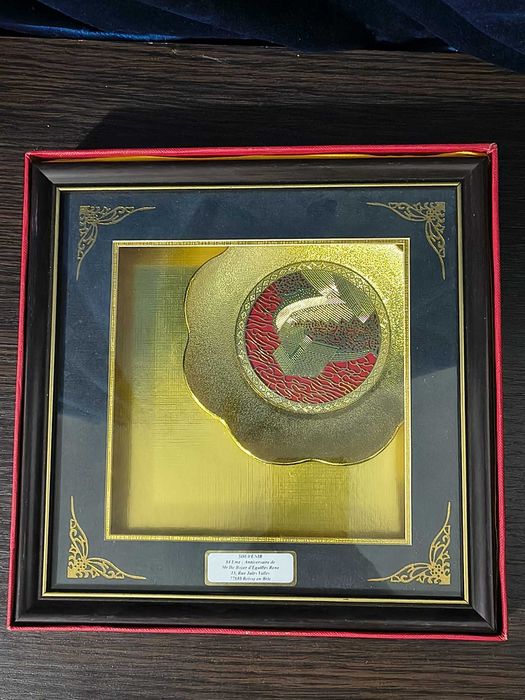 Tablou decorativ placat cu aur