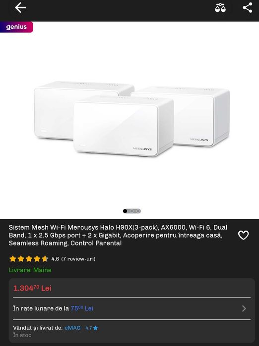 Sistem mesh Mercusys H90X