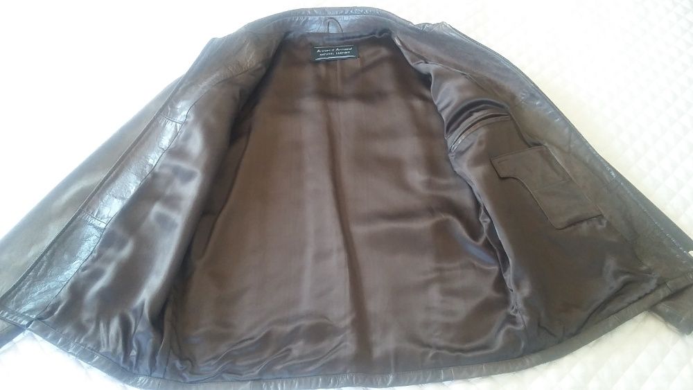 Haina piele naturala, noua, barbateasca, Italia, XL