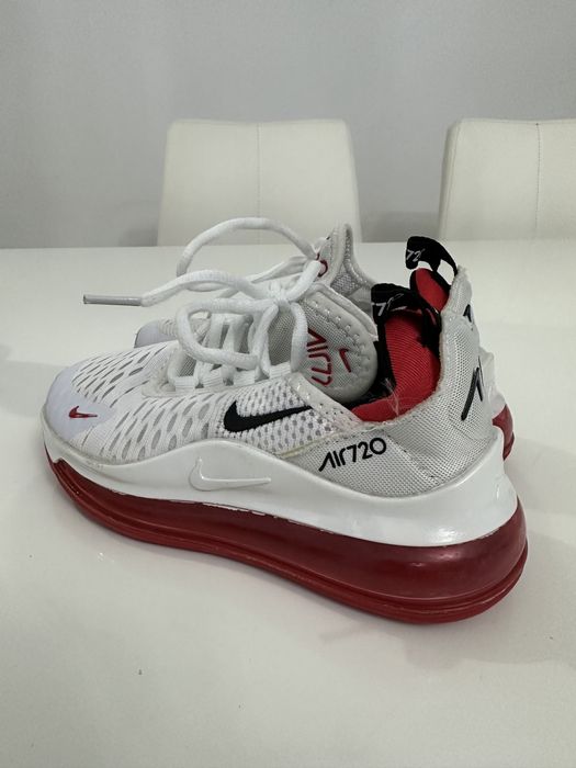 Nike air max 720 white deals and red