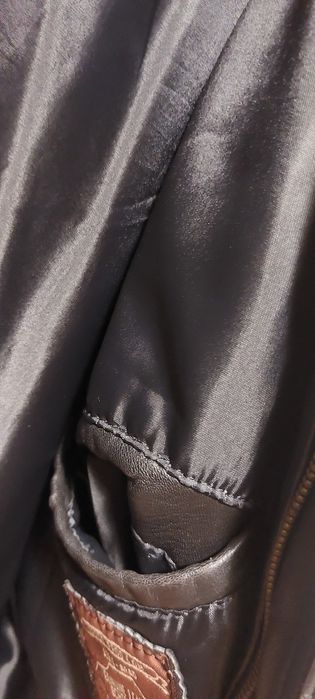 Haina din piele naturala, barbateasca, neagra, masura 52