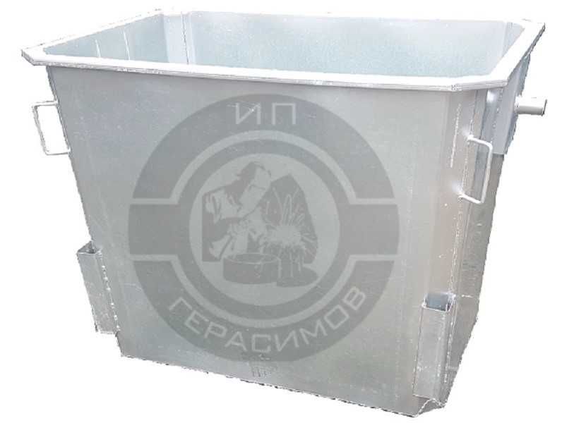 Оцинкованный нержавеющий контейнер для мусора (НДС 16% в т.ч.)