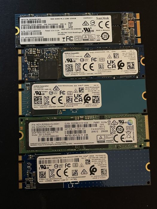 SSD 256 GB diferite firme M2 2280