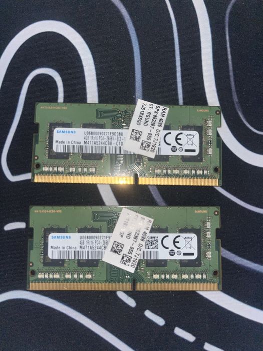 ОЗУ 8гб (2х4) DDR4 2666Mhz