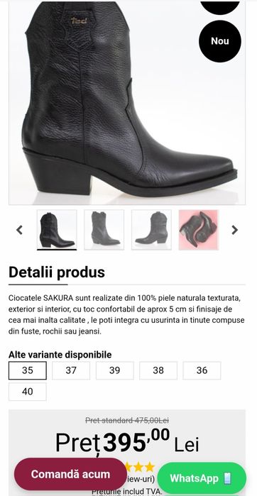 Ciocate piele naturala Ted nr.38