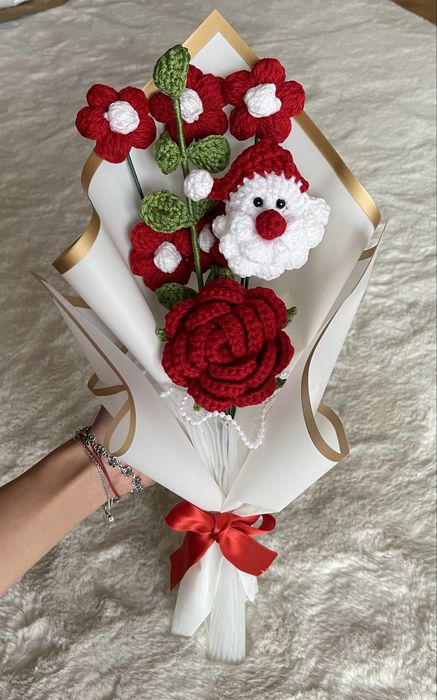 Buchete de flori croșetate