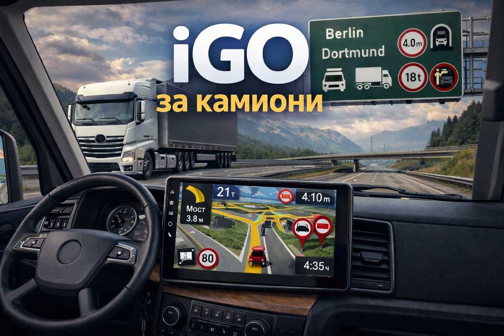 iGO navigation за камиони + всички карти на ЕС