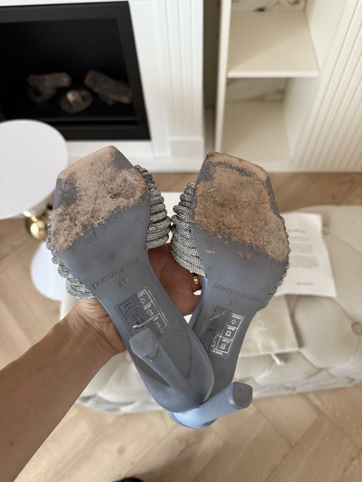 SIMKHAI sandale - Lena crystal-embellished mules, sandale