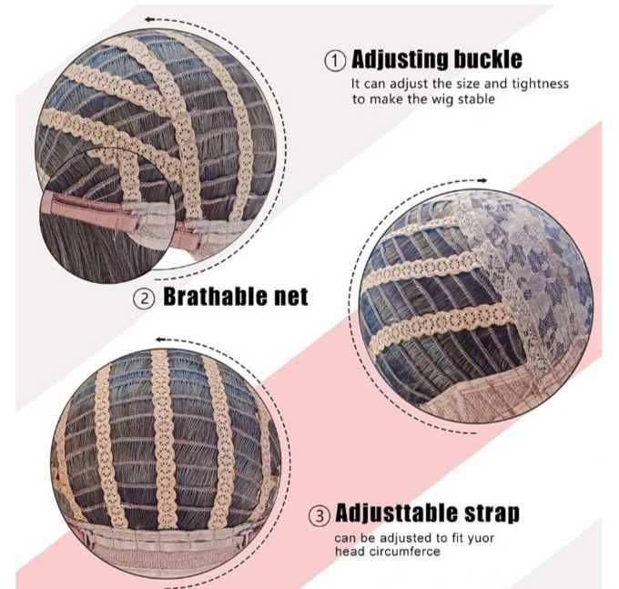 Perucă blond ombre aspect natural, stil elegant, 35 cm. Nouă