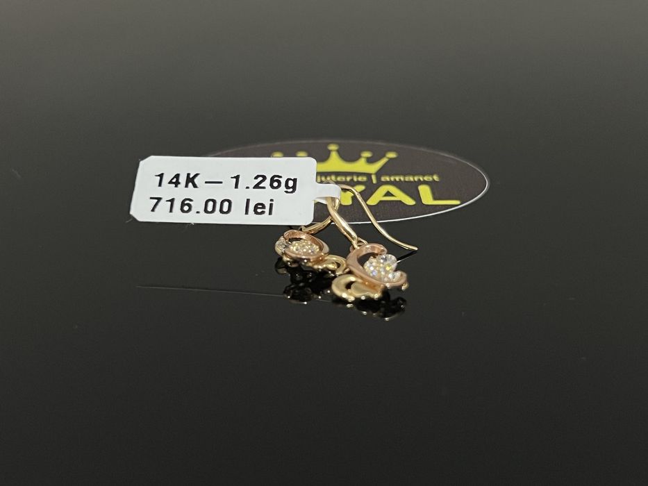 Bijuteria Royal CB : Cercei aur 14k 1,26 grame