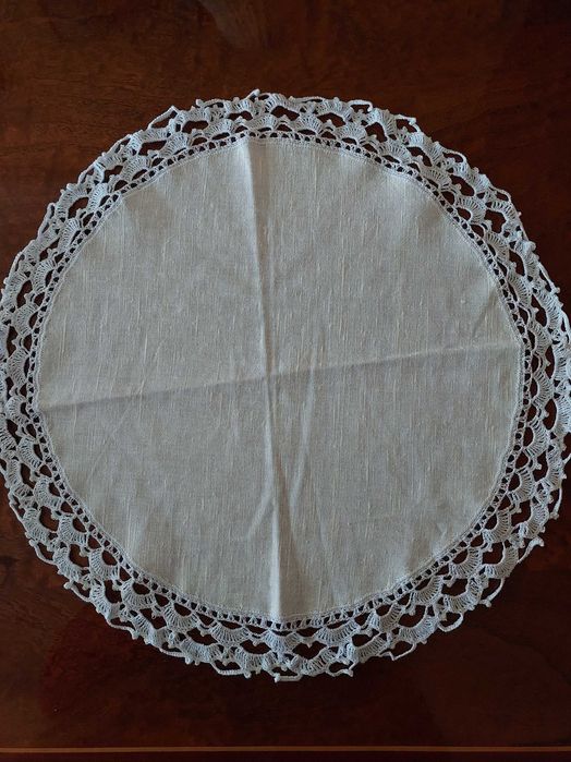 Салфетки :лён, х.б.ирис для вязания .Hand made.