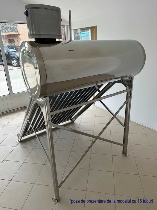 Panou solar nepresurizat inox, 115-336 litri, 10-30 tuburi, 2-6 pers