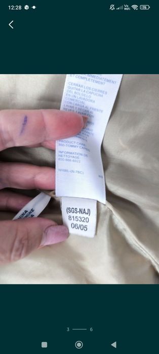 Geaca Tommy Hilfiger puf și pene M