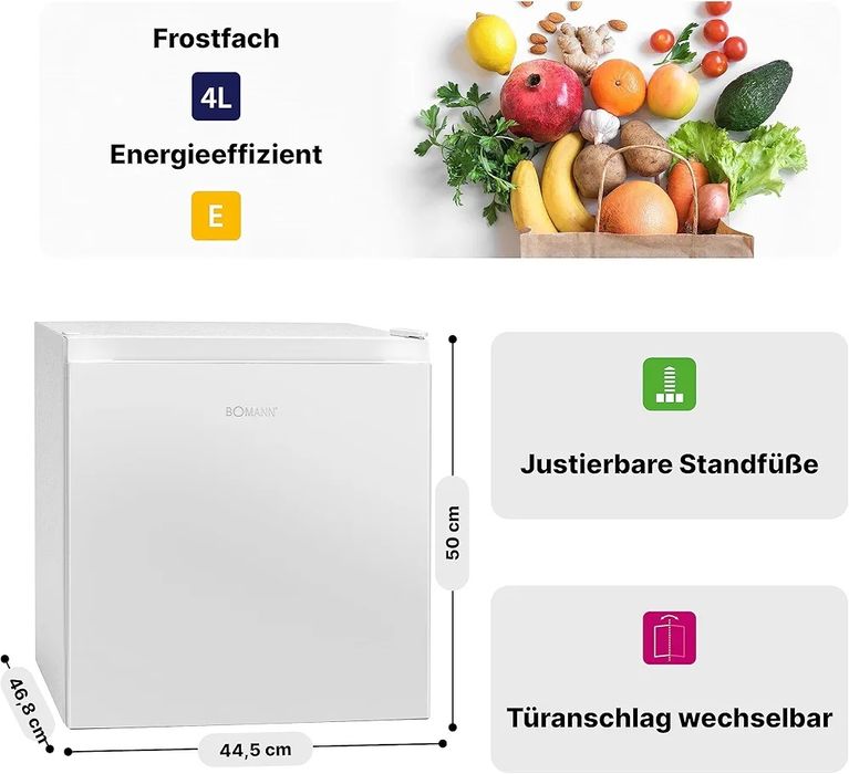 Нов мини бар/мини/малък хладилник с камера Bomann 45 литра