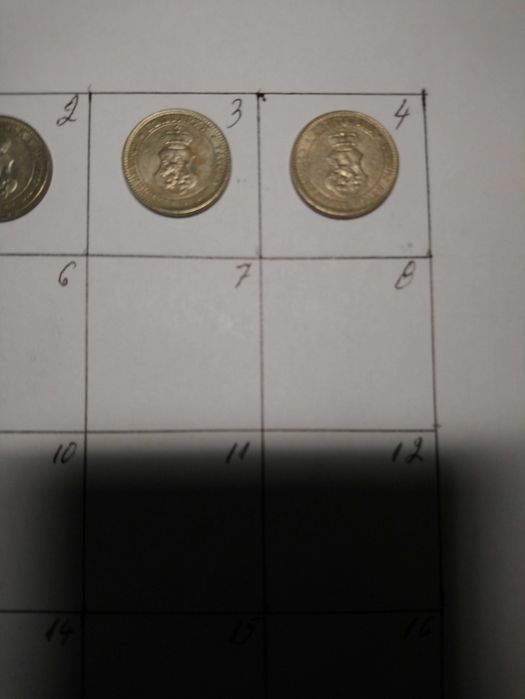 5 броя монети от 10 стотинки 1913 г.