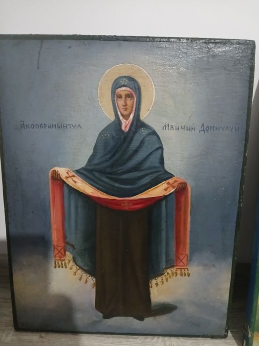 Icoane rusesti din anii 1880 pictura pe lemn.