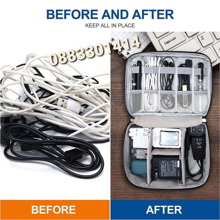 Водоустойчива чанта за електронни аксесоари и др.