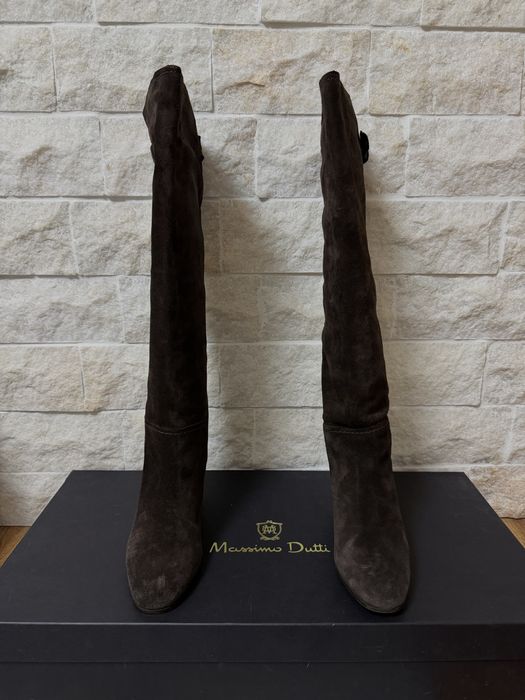 Cizme din piele Massimo Dutti