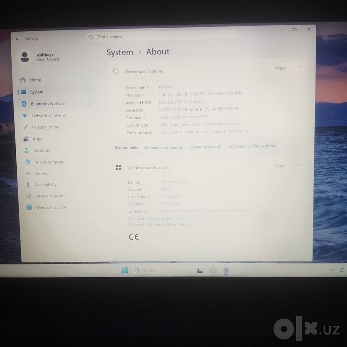 Lenova ide pad  noutbuk