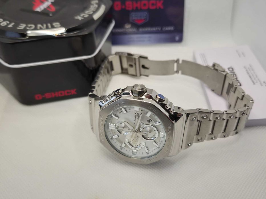 Ceas Barbatesc Casio g shock GMC B2100 Silver White,Nou,Garantie 2 ani