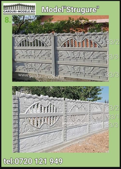 Garduri din placi beton armat.Transport în toată tara.