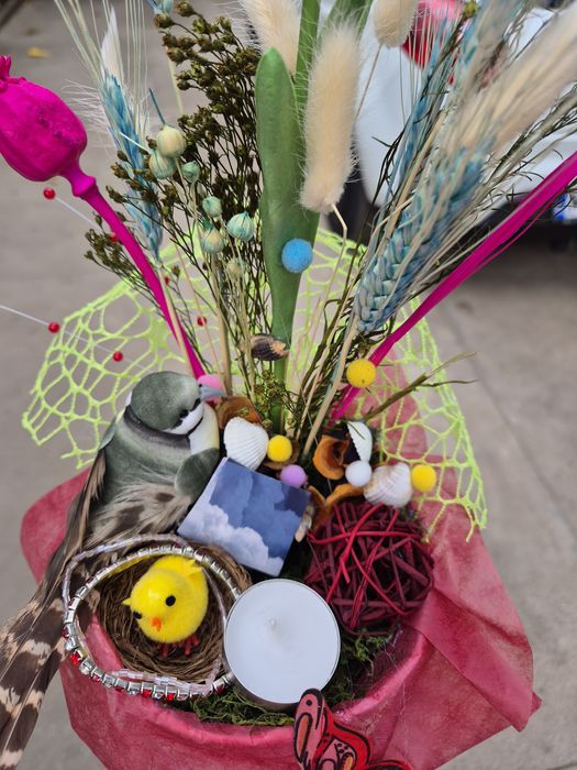 Cutie cadou din flori uscate naturale