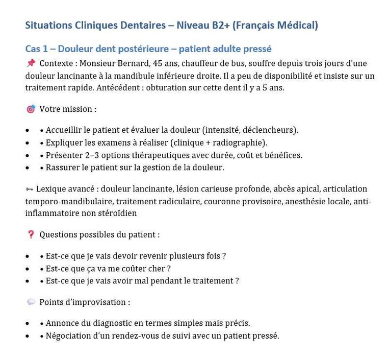 Meditații Franceză generală & medicală cu profesor cu studii în Franța