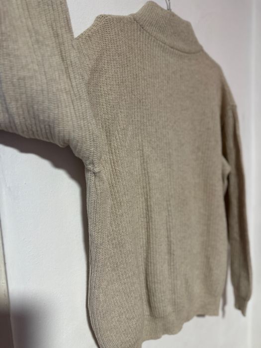 Pulover cu fermoar, bărbați, 80% lână, L