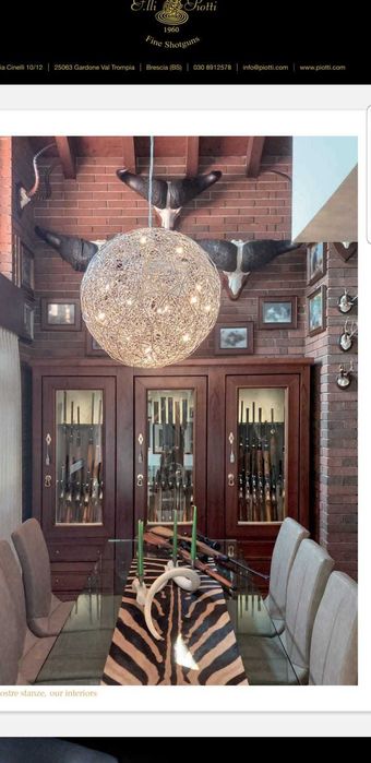 Dulap 12 arme cu vitrina, invelit in lemn masiv, Imperial