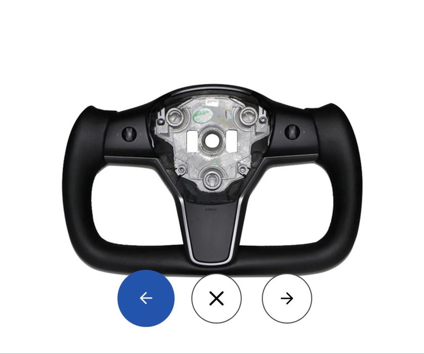 Volan original tesla yoke plaid model x model 3 model y taiat incalzit