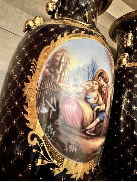 Ваза китайская 4-шт. Мадонна 24к ручная работа