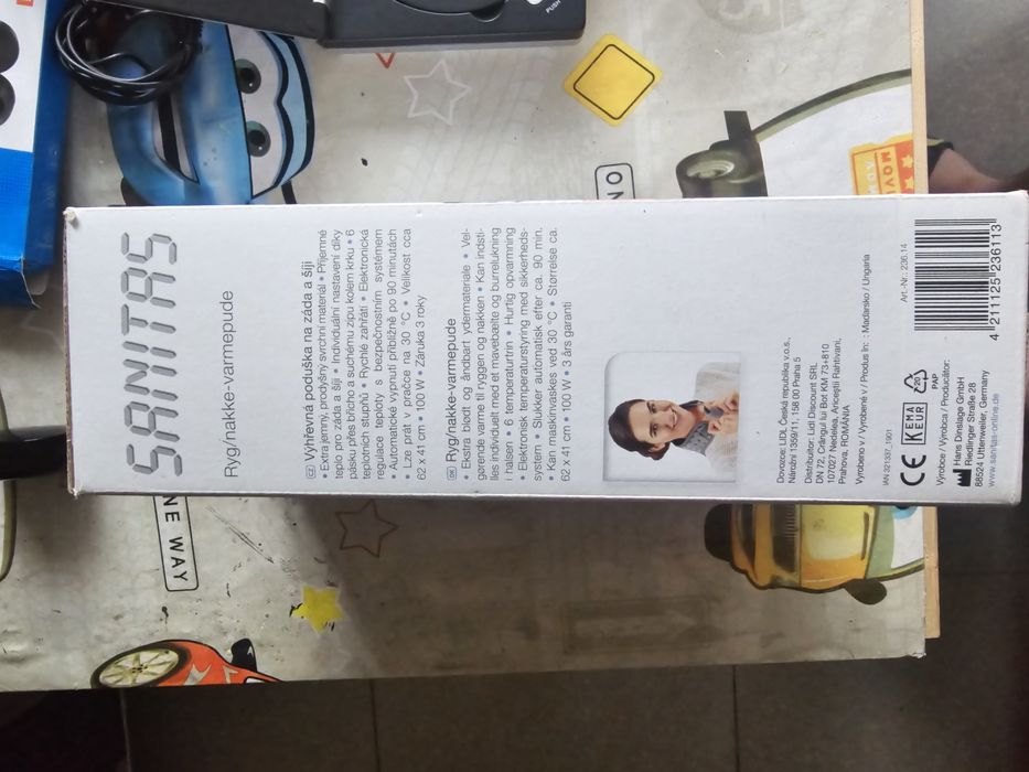 Pernă electrică pentru gât și spate Sanitas SNK-34 – nouă, nefolosită