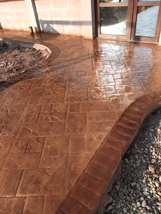 Beton amprentat dezactivat