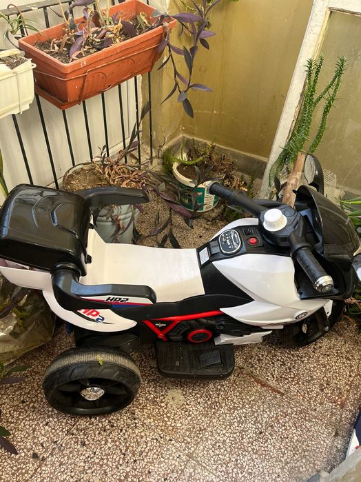 Детски електрически мотоциклет Mappy, Бял