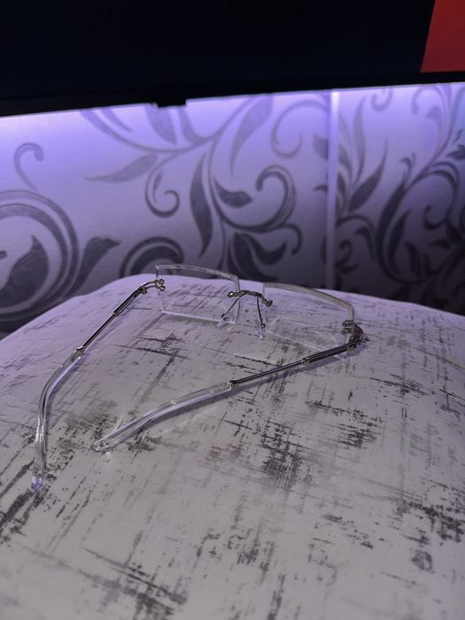 Ochelari rimless de design — lentile transparente (fără protecție UV)