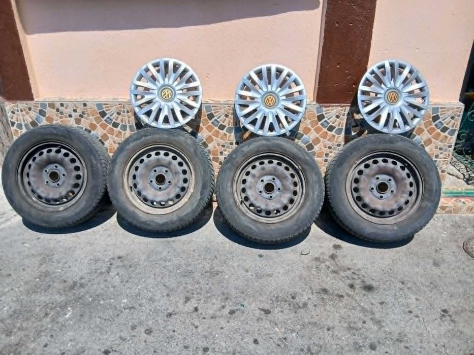 Roți 4 skoda Caddy volkswagen 195/65 R15.