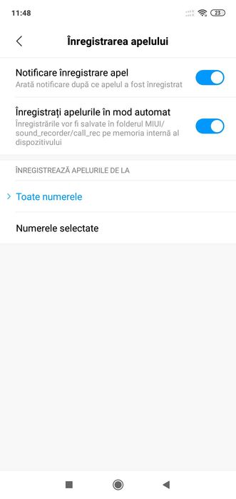 Telefon smart Xiaomi Mi8 Lite, 4G, dual sim, inregistrare apeluri